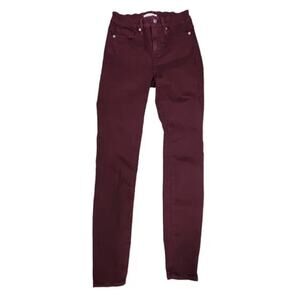 Good American Skinny Sculpting Super Stretch Jeans Sz 10/30 in Burgundy NWT